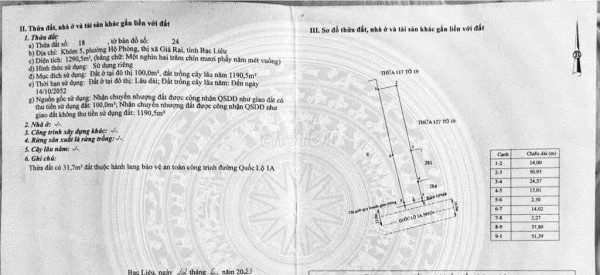 🏡 BÁN ĐẤT HÓC MÔN – DIỆN TÍCH LỚN 1.508,6m²