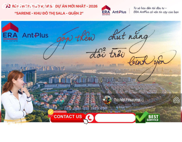 Sarene - Sala - Bán căn 3PN - diện tích S lớn, rộng 163m2 - View tháp 99 tầng + trực diện Landmark